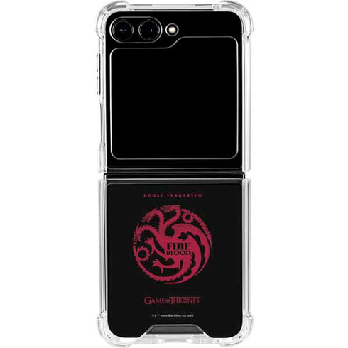Game of Thrones: House Targaryen Galaxy Z Flip6 Clear Case